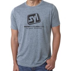 Next Level Men’s Poly/Cotton Tee - Stonewashed Denim