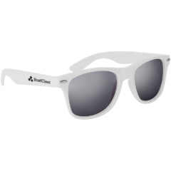Silver Mirrored Malibu Sunglasses - 6202_WHT_Silkscreen