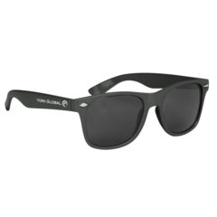 Malibu Sunglasses with Microfiber Cloth and Pouch - 6223_BLK_Silkscreen