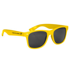 Malibu Sunglasses with Microfiber Cloth and Pouch - 6223_BRTYEL_Silkscreen