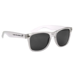 Malibu Sunglasses with Microfiber Cloth and Pouch - 6223_FSTWHT_Silkscreen