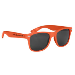 Malibu Sunglasses with Microfiber Cloth and Pouch - 6223_ORN_Silkscreen