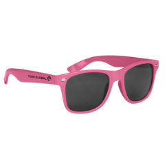 Malibu Sunglasses with Microfiber Cloth and Pouch - 6223_PNK_Silkscreen