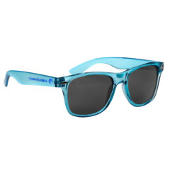 Malibu Sunglasses with Microfiber Cloth and Pouch - 6223_TRNBLU_Silkscreen