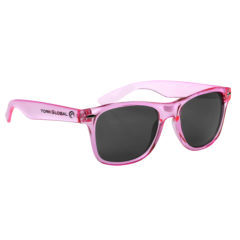 Malibu Sunglasses with Microfiber Cloth and Pouch - 6223_TRNPNK_Silkscreen
