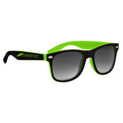 Two-Tone Malibu Sunglasses - 6224_LIMBLK_Silkscreen