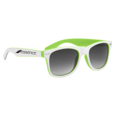 Two-Tone Malibu Sunglasses - 6224_LIMWHT_Silkscreen
