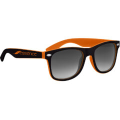 Two-Tone Malibu Sunglasses - 6224_ORNBLK_Silkscreen