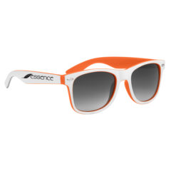 Two-Tone Malibu Sunglasses - 6224_ORNWHT_Silkscreen
