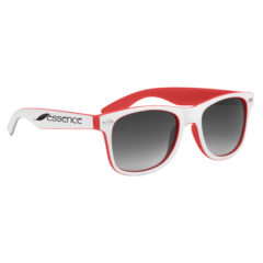 Two-Tone Malibu Sunglasses - 6224_REDWHT_Silkscreen
