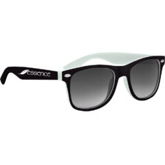 Two-Tone Malibu Sunglasses - 6224_WHTBLK_Silkscreen