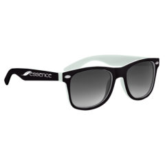 Two-Tone Malibu Sunglasses - 6224_WHTBLK_Silkscreen