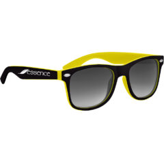 Two-Tone Malibu Sunglasses - 6224_YELBLK_Silkscreen