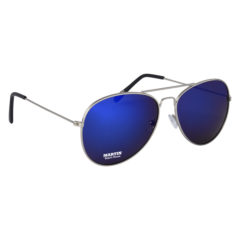Color Mirrored Aviator Sunglasses - 6245_SILBLU_Padprint
