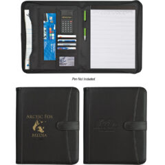 Pebble Grain Zippered Portfolio with Calculator - 6444_group