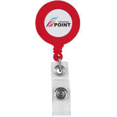 Retractable Badge Holder With Laminated Label - 65_RED_WHT_Label