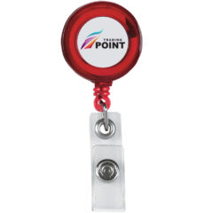 Retractable Badge Holder With Laminated Label - 65_RUB_WHT_Label