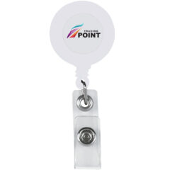 Retractable Badge Holder With Laminated Label - 65_WHT_WHT_Label
