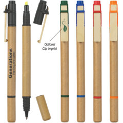 Dual Function Eco-Inspired Pen with Highlighter - 662_group