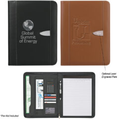 Eclipse Bonded Leather Zippered Portfolio with Calculator - 6704_group