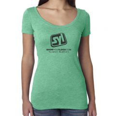Ladies’ Next Level Tri-Blend Scoop Neck Tee with Imprint - Envy Green