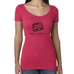 Ladies’ Next Level Tri-Blend Scoop Neck Tee with Imprint - 6730 vintage sh pink 6730_ac_p