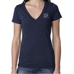 Ladies’ Next Level Deep V T-Shirts - Vintage Navy