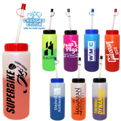 Mood™ Sports Bottle with Flexible Straw – 32 oz - 67550-frosted-to-red_1
