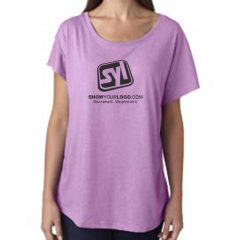 Ladies’ Next Level Dolman Shirt - 6760 vin lilac 6760_a3_p