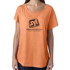 Ladies’ Next Level Dolman Shirt - 6760 vin lt orange 6760_a2_p