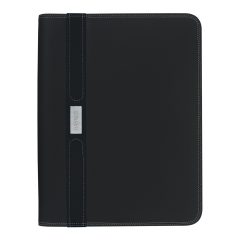 Contemporary 8 1/2″ X 11″ Zippered Portfolio - 6794_BLKBLK_Optional_Laser