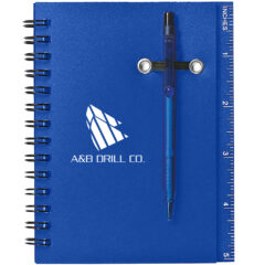 Spiral Notebook & Pen – 5″ x 4″ - 6985_FSTBLU_Padprint