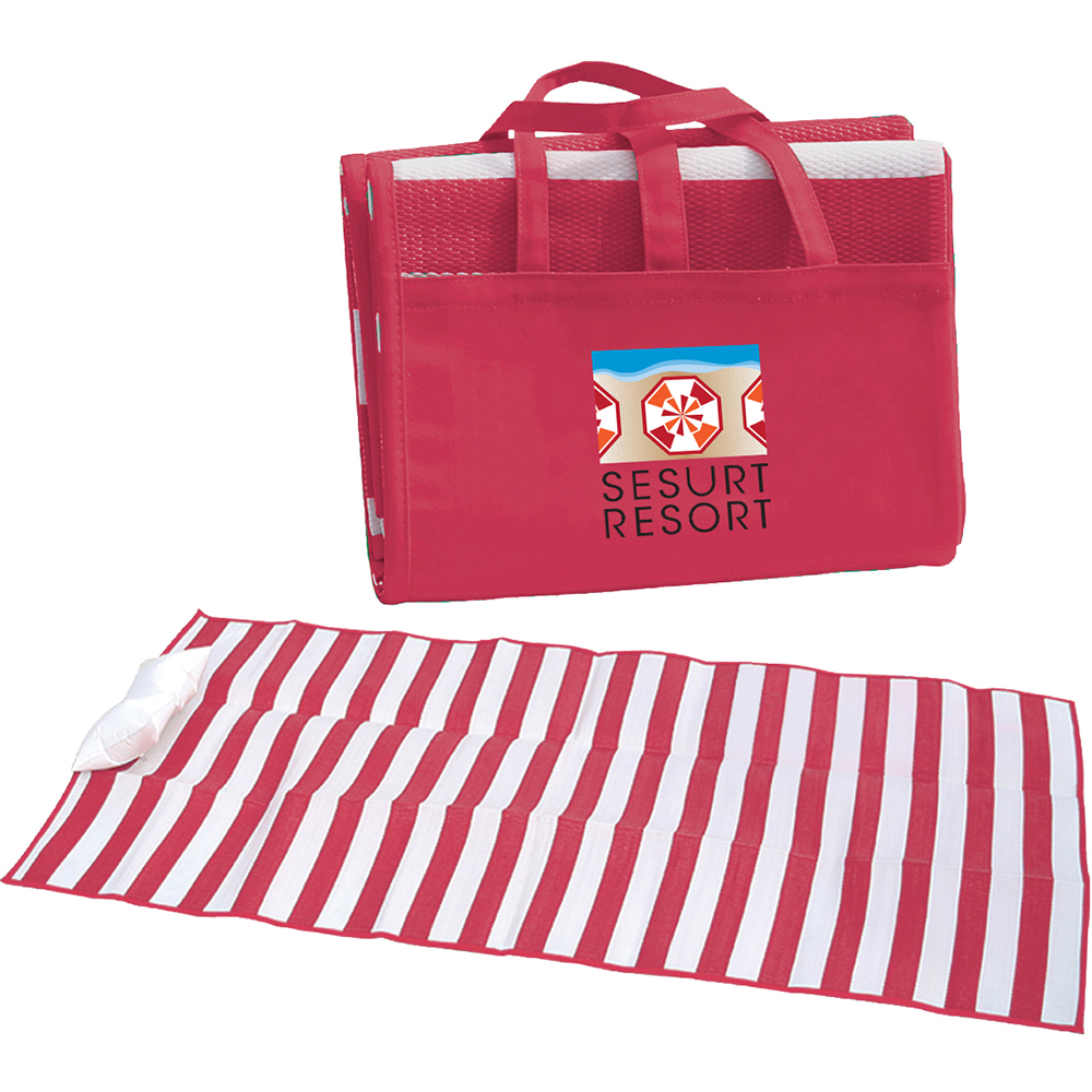 Beach Mat - 7019_REDWHT_Colorbrite