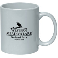 Colored Stoneware Mug with C-Handle – 11 oz - 7125_GRA_Ceramic
