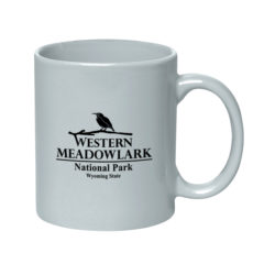 Colored Stoneware Mug with C-Handle – 11 oz - 7125_GRA_Ceramic