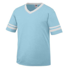 Youth Augusta Sportswear V-Neck Jersey with Striped Sleeves - 74596_fm