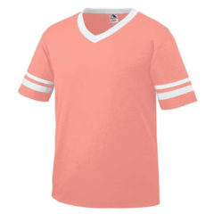 Youth Augusta Sportswear V-Neck Jersey with Striped Sleeves - 74598_fm
