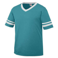 Youth Augusta Sportswear V-Neck Jersey with Striped Sleeves - 74601_fm