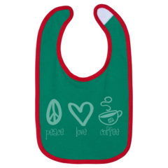 Rabbit Skins Infant Contrast Trim Premium Jersey Bib - 75437_fl