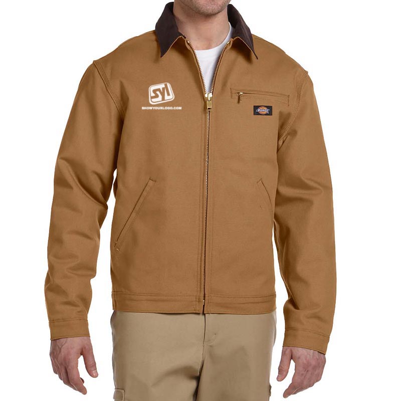 Dickies Duck Blanket Lined Work Jackets with Logo - Brown Duck