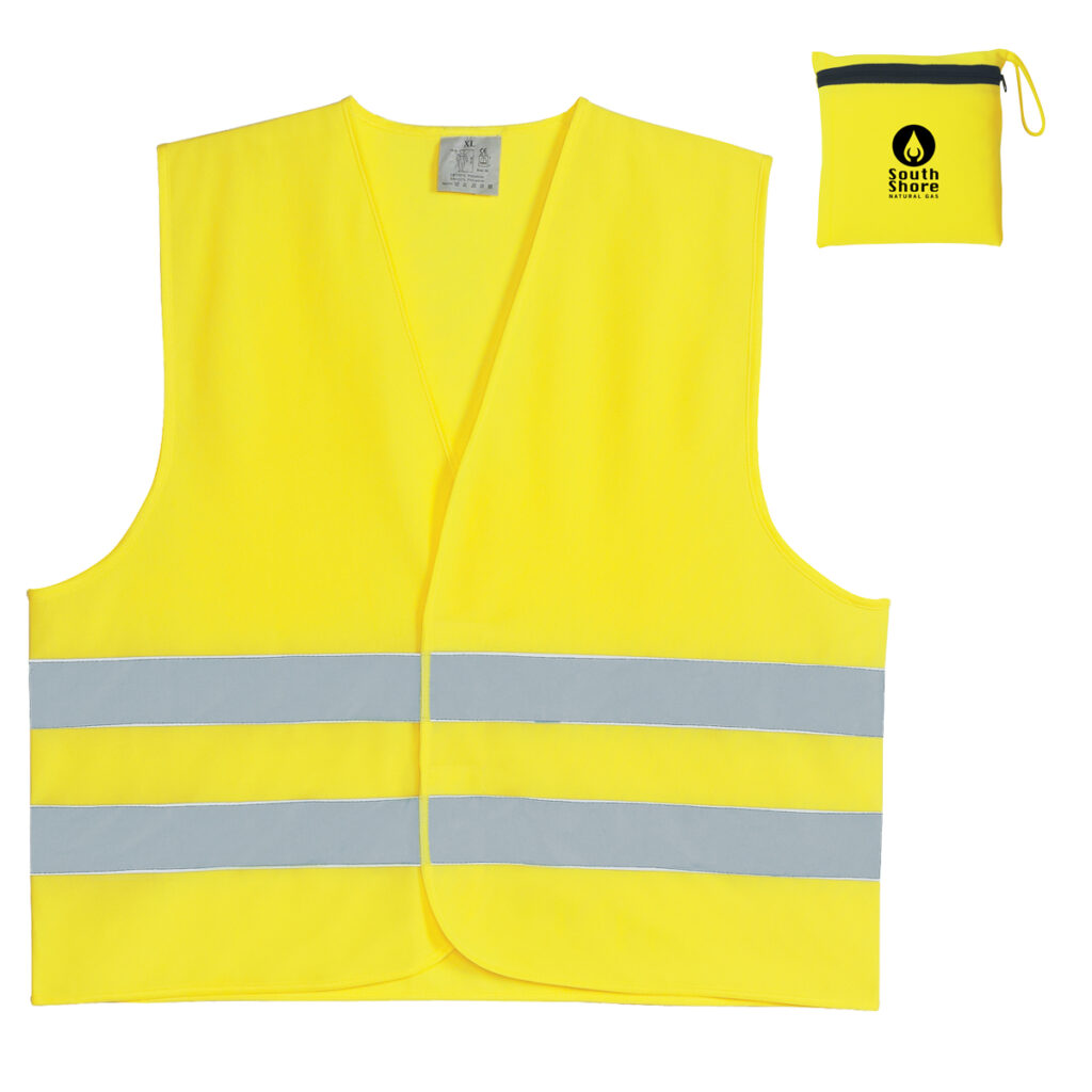 Reflective Safety Vest - 7720_YEL_Both_Silkscreen
