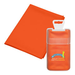 Cooling Towel in Plastic Case - 7855_ORN_Digibrite