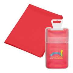 Cooling Towel in Plastic Case - 7855_RED_Digibrite