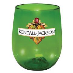 Plastic Stemless Wine Glass – 12 oz - 80-69000-green_1