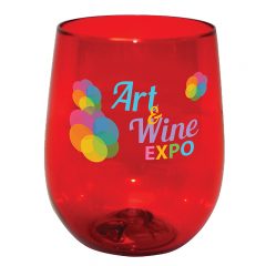 Plastic Stemless Wine Glass – 12 oz - 80-69000-red_1