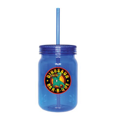 Plastic Mason Jar – 24 oz - 80-74024-translucent-blue_1