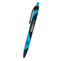 Two-Tone Sleek Write Rubberized Pen - 833_BLKBLL_Silkscreen