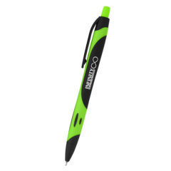 Two-Tone Sleek Write Rubberized Pen - 833_BLKLIM_Silkscreen
