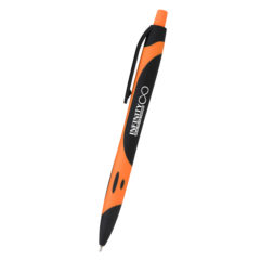 Two-Tone Sleek Write Rubberized Pen - 833_BLKORN_Silkscreen