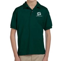 Youth Gildan Ultra Blend Polo Shirt - Forest Green